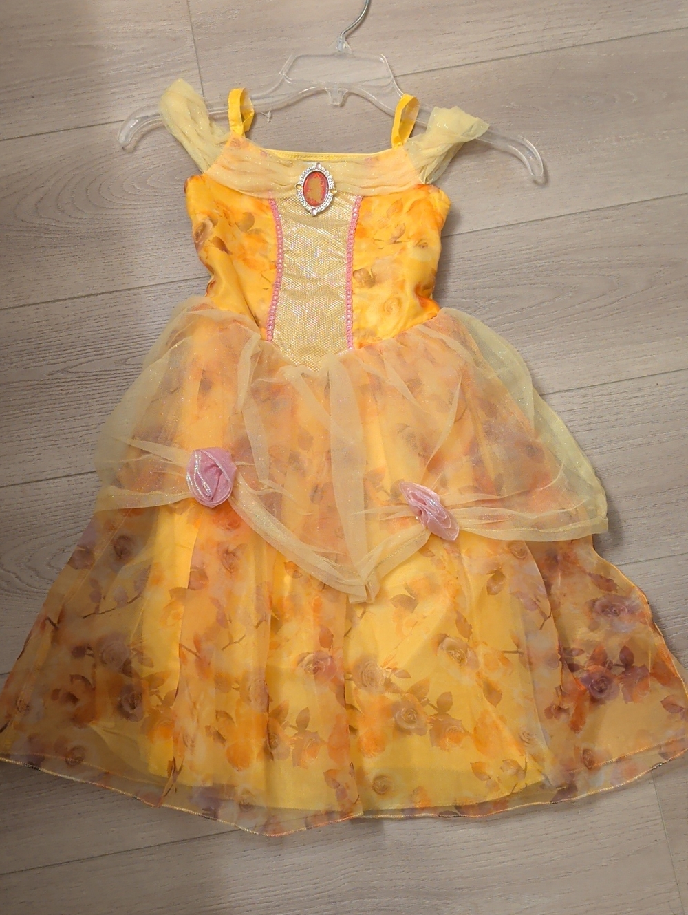 Yellow Floral Princess Costume Dress for Kids